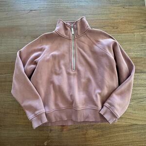 Vuori Dusty Rose Half-Zip Sweatshirt
